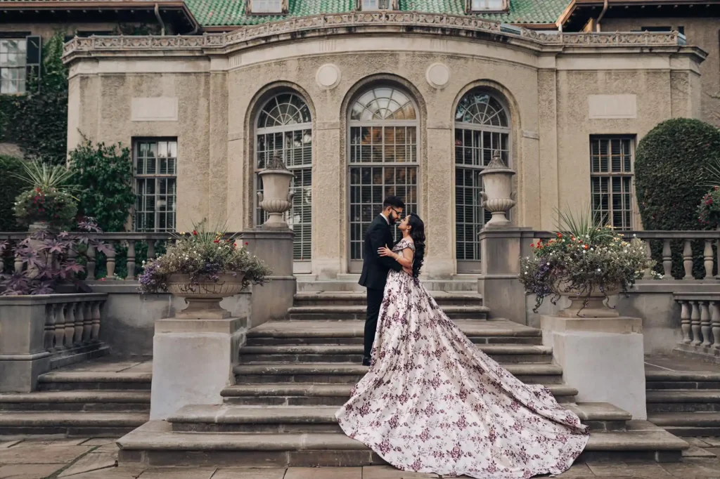 Prewedding shoot at Parkwood Estate, Long Train Dress Parkwood Estate